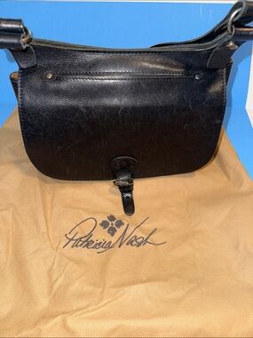 Patricia Nash Black Leather Saddle Crossbody